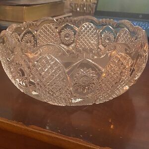 Vintage Crystal Candy/Fruit Bowl. Very heavy gorgeous crystal design!